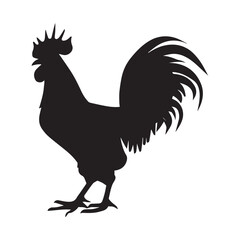 A Chicken Roaster vector Silhouette Illustration Flat Vector.