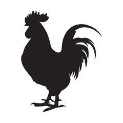 A Chicken Roaster vector Silhouette Illustration Flat Vector.