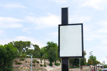 Hanging Billboard Bus Stop Mockup