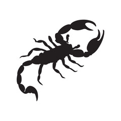 Scorpions Vector Silhouette Illustration, Black Color Scorpions King