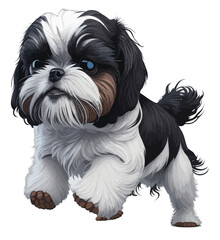 vector cute dog , vector art  Shih tzu