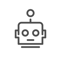 Artificial intelligence related icon outline and linear symbol.	

