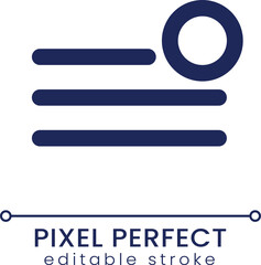 Obraz premium Notification from main menu pixel perfect linear ui icon. Communication tool. GUI, UX design. Outline isolated user interface element for app and web. Editable stroke. Poppins font used