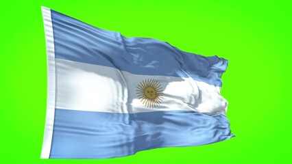 Argentina flag green screen