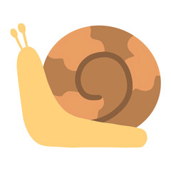 Cute Hand Drawn Snail Cartoon Illustration