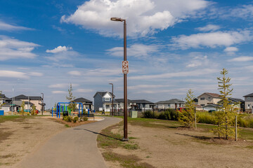 Fototapeta na wymiar Bidulka Park in the city of Saskatoon, Saskatchewan, Canada