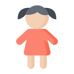 Baby Girl Flat Icon