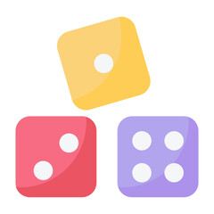 Dices Flat Icon