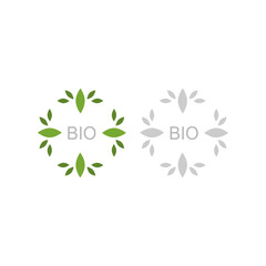 NATURAL BIO ECO FARM FRESH PRODUCT SIGN SYMBOL LOGO ISOLATED ON WHITE
