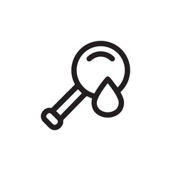 Blood Test icon vector. Linear style sign for mobile concept and web design. Blood Test symbol illustration. Pixel vector graphics - Vector.