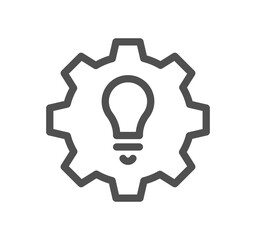 Artificial intelligence related icon outline and linear symbol.	
