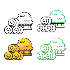 Haystack icon design in four variation color