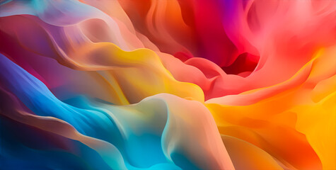 Rainbow color transparent chiffon background image
