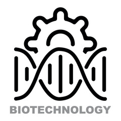 Biotechnology vector icon illustration. Genetic modifications. Future technology.