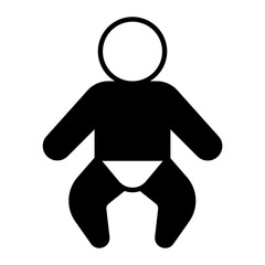 Toddler Glyph Icon