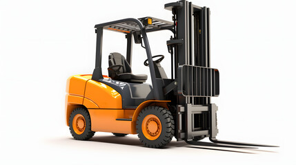 forklift truck isolated on white