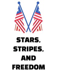 Fototapeta na wymiar Stars, Stripes, and Freedom, American Independence Day 