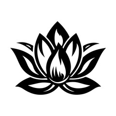 Lotus flowers vector silhouettes, logo, icon, isolated on white background, vector illustrations. - obrazy, fototapety, plakaty