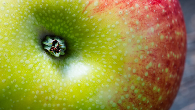 close up picture ofan apple - generative ai