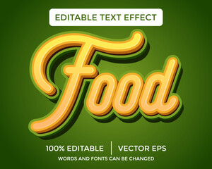 food 3D text effect template