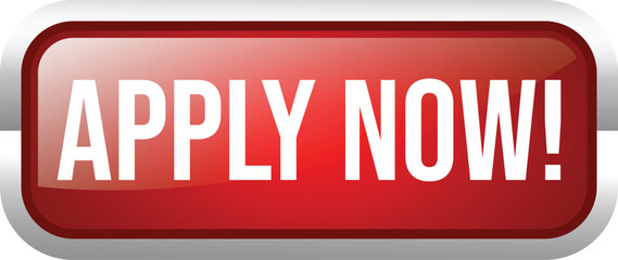 3D Glossy Apply Now Icon, Apply Now Stamp, Rubber, Badge, Seal, Label, Sticker, Emblem, Shiny Realistic Button Vector Illustration