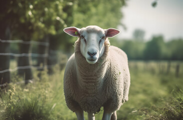 Fototapeta premium sheep in a field