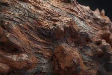 A close-up of a natural surface, such as a rusted metal or weathered wood, with unique and interesting texture, Generative AI