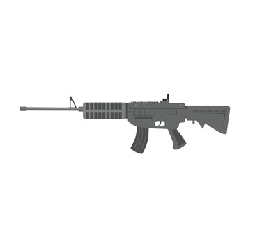 m4 assault rifle vector art illustration gun design