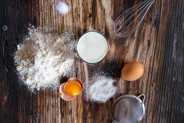 flour and eggs