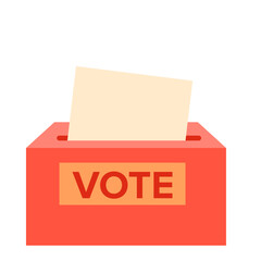 Voting concept. Isolated on white background.Outline vector illustration. Election and democracy.Voting ballot box icon.Vote line icon.