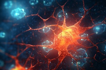 神経細胞イメージ,Generative AI AI画像