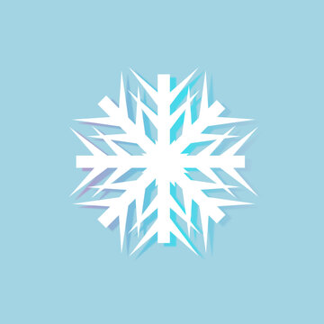 Snowflake with shinning and light  blue background