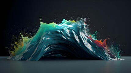 Dynamic color explosion, abstract desktop wallpaper
