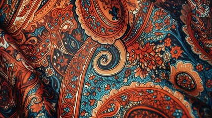 Classic Paisley Fabric Texture