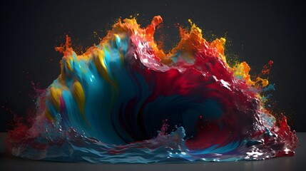 Captivating color swirls, vibrant desktop background