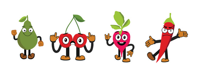 Explosive set of comic characters in retro cartoon style. Cute comic gloved hands characters in cartoon 1930s style. Doodle Comic characters for any life situation in new trend style.