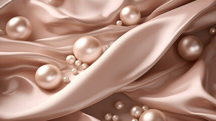 Opalescent silk drape, ethereal pearl and foil fusion