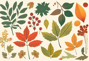 Fototapeta na wymiar Autumn falling colorful leaves seamless pattern. Generative AI
