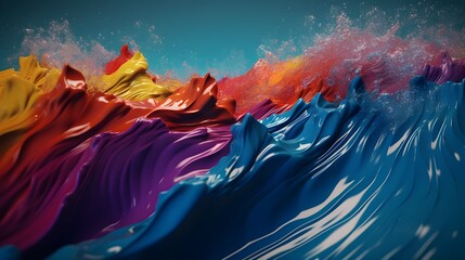 Obraz na płótnie Canvas Bold paint splatters, colorful desktop wallpaper