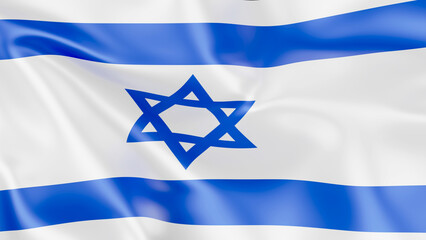 A flaf of israel 3d rendering