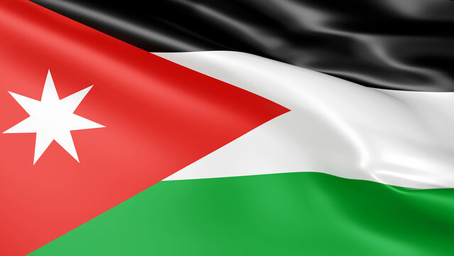 A flaf of jordan 3d rendering