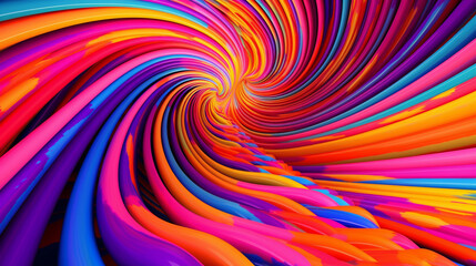 Obraz premium Colorful Illusions, A Psychedelic Pop Art Extravaganza - Created with Generative AI