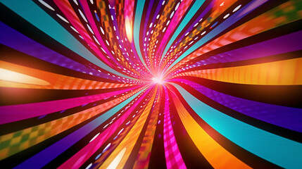 Pop art-inspired psychedelic abstract colorful background created with generative ai