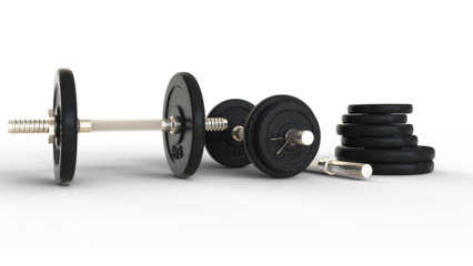 dumbbells isolated on transparent background