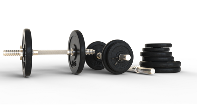 dumbbells isolated on transparent background
