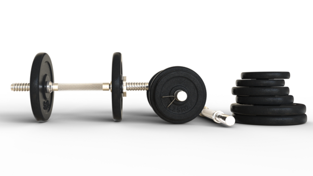 dumbbells isolated on transparent background