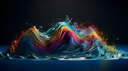 Chromatic abstraction, dynamic color burst background