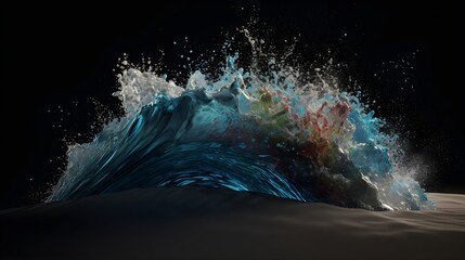 Chromatic expression in motion, dynamic color burst wallpaper