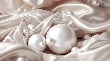 An alluring ımage of a silk and foil pearl background
