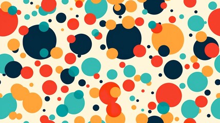 Fototapeta premium Retro Polka Dot Fashion Pattern